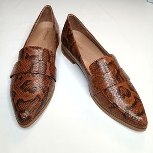 Dr. Scholl's Brown Snake Print Loafers